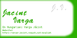 jacint varga business card